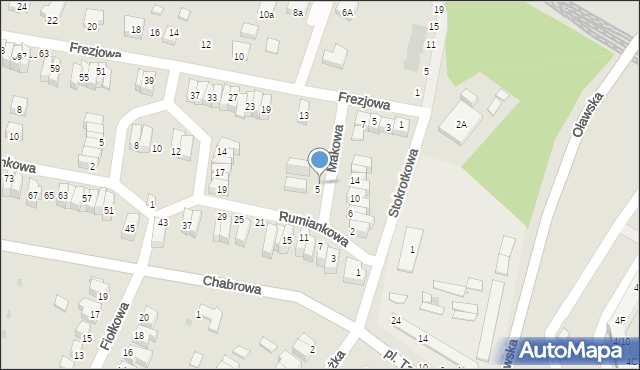 Jelcz-Laskowice, Makowa, 7, mapa Jelcz-Laskowice