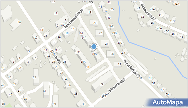 Jelenia Góra, Malczewskiego Jacka, 16A, mapa Jelenia Góra