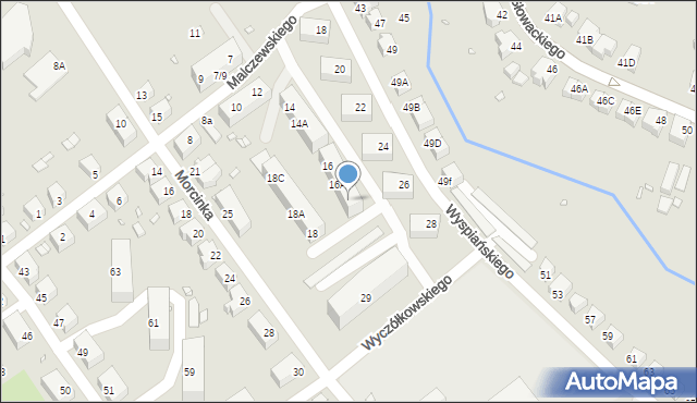Jelenia Góra, Malczewskiego Jacka, 16B, mapa Jelenia Góra