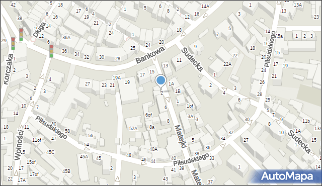 Jelenia Góra, Matejki Jana, 2, mapa Jelenia Góra