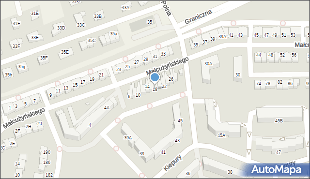 Jelenia Góra, Małcużyńskiego Witolda, 18, mapa Jelenia Góra