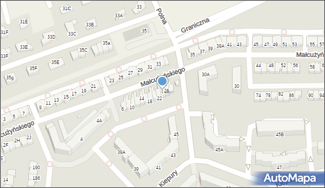 Jelenia Góra, Małcużyńskiego Witolda, 24, mapa Jelenia Góra