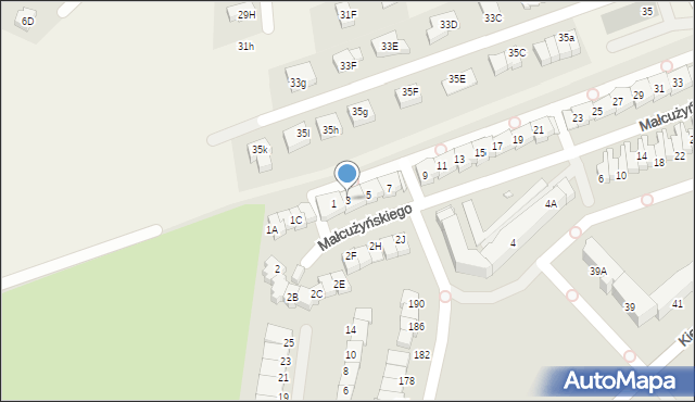 Jelenia Góra, Małcużyńskiego Witolda, 3, mapa Jelenia Góra