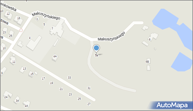 Jelenia Góra, Makuszyńskiego Kornela, 5a, mapa Jelenia Góra