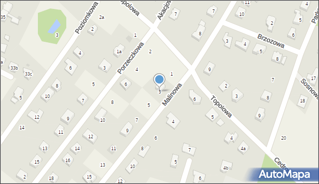 Jerzmanowa, Malinowa, 3, mapa Jerzmanowa