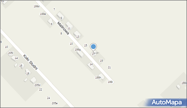 Jerzmanowice, Malinowa, 17, mapa Jerzmanowice