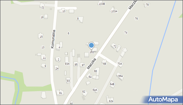 Jordanów, Maczka Stanisława, gen., 101, mapa Jordanów