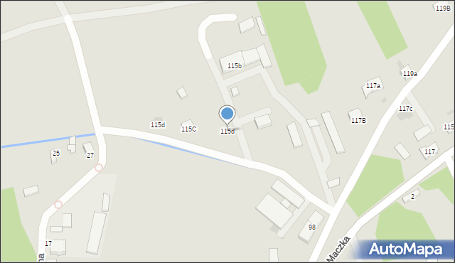 Jordanów, Maczka Stanisława, gen., 115d, mapa Jordanów