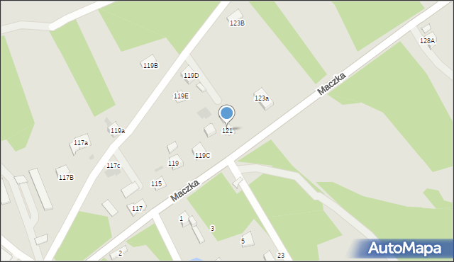 Jordanów, Maczka Stanisława, gen., 121, mapa Jordanów