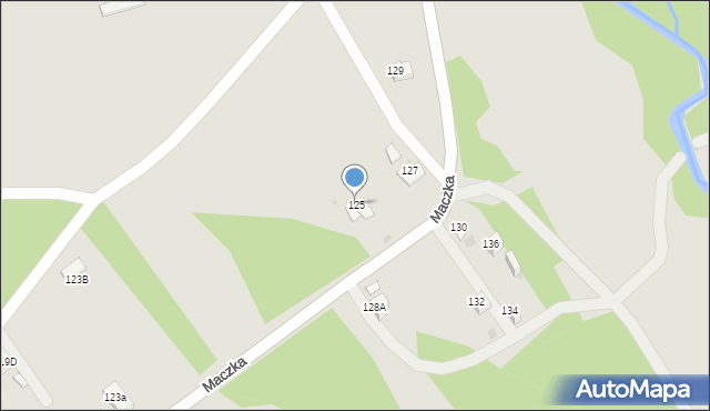 Jordanów, Maczka Stanisława, gen., 125, mapa Jordanów