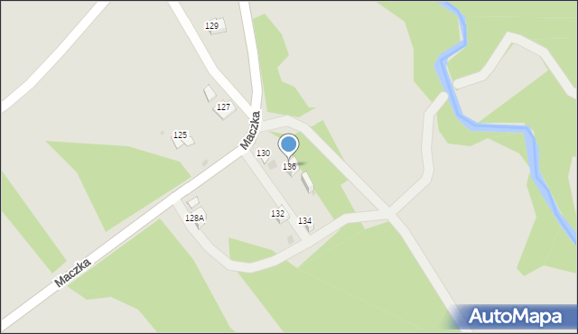 Jordanów, Maczka Stanisława, gen., 136, mapa Jordanów