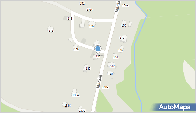 Jordanów, Maczka Stanisława, gen., 137, mapa Jordanów