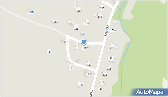 Jordanów, Maczka Stanisława, gen., 149, mapa Jordanów