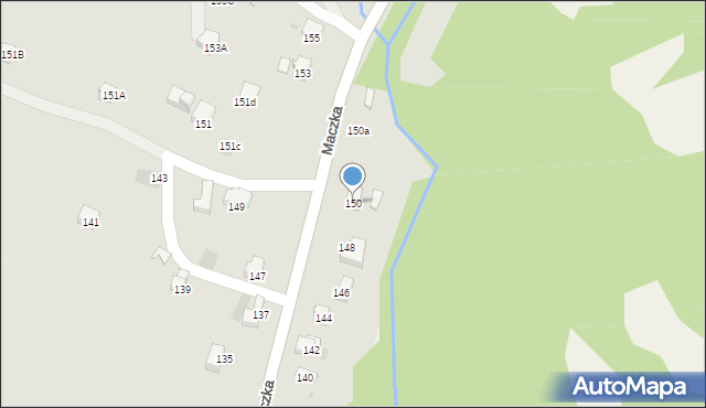 Jordanów, Maczka Stanisława, gen., 150, mapa Jordanów
