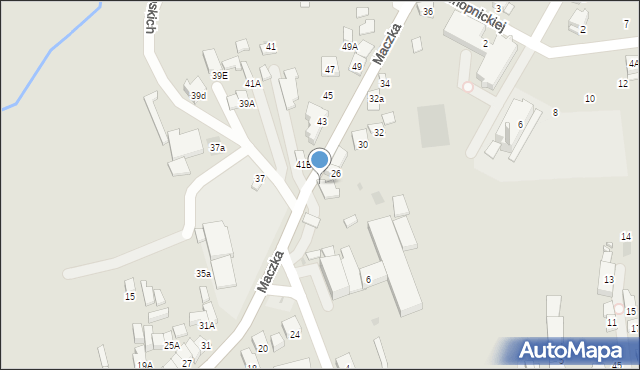 Jordanów, Maczka Stanisława, gen., 26A, mapa Jordanów