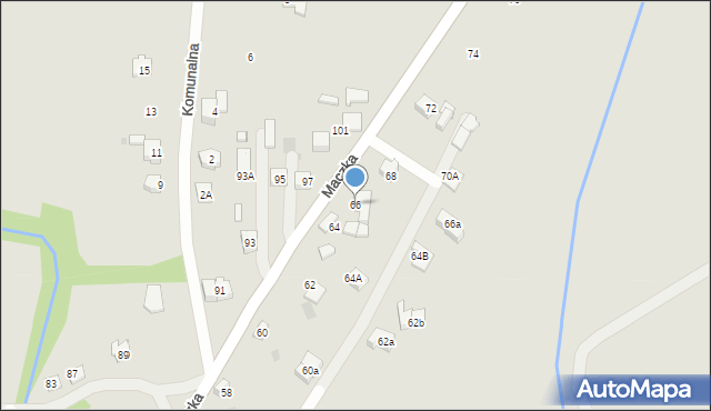 Jordanów, Maczka Stanisława, gen., 66, mapa Jordanów