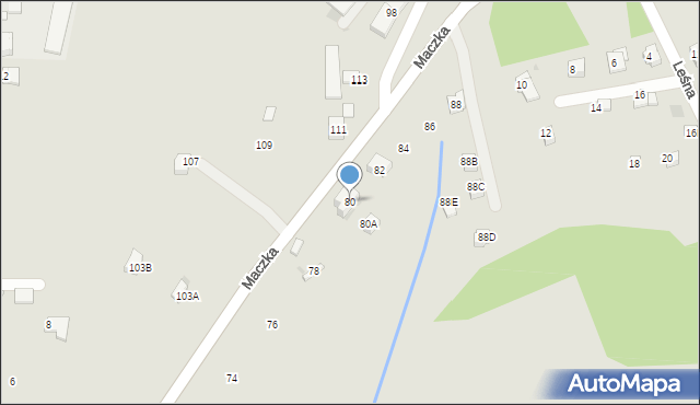 Jordanów, Maczka Stanisława, gen., 80, mapa Jordanów
