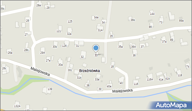 Jordanów, Malejowska, 33, mapa Jordanów