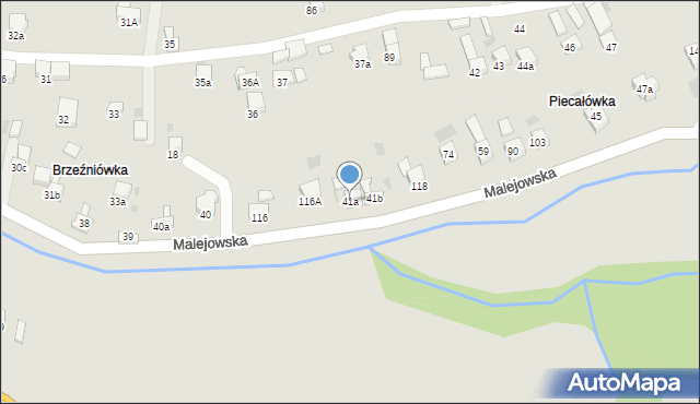 Jordanów, Malejowska, 41a, mapa Jordanów