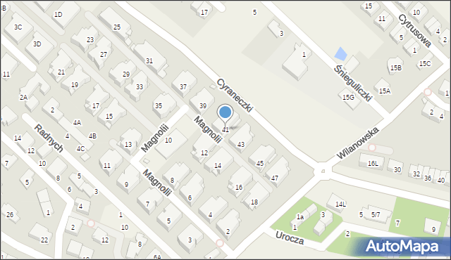 Józefosław, Magnolii, 41, mapa Józefosław