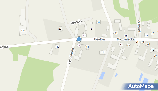 Józefów, Mazowiecka, 57, mapa Józefów