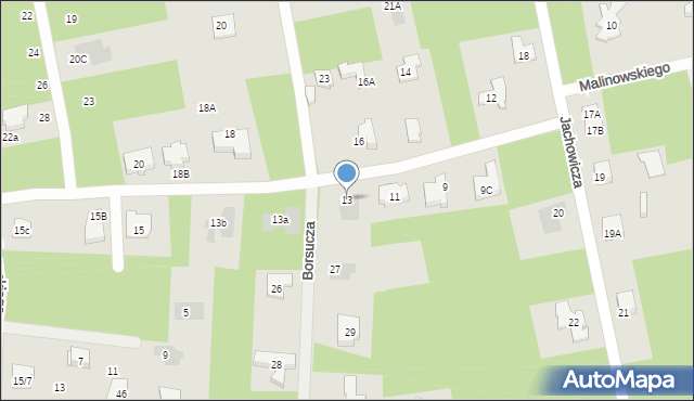 Józefów, Malinowskiego, ks., 13, mapa Józefów