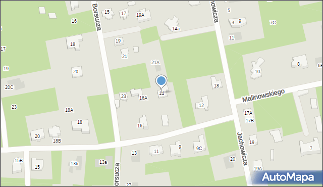 Józefów, Malinowskiego, ks., 14, mapa Józefów