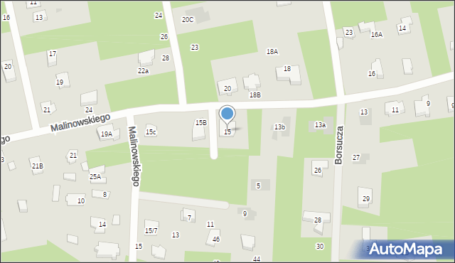 Józefów, Malinowskiego, ks., 15, mapa Józefów