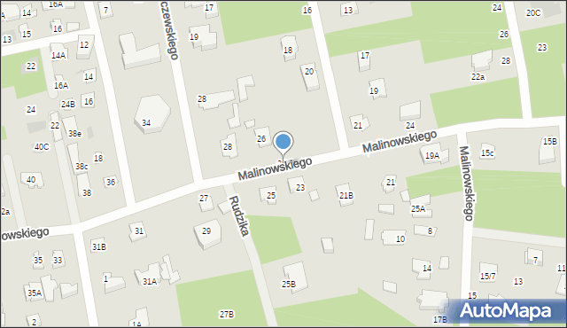 Józefów, Malinowskiego, ks., 215, mapa Józefów