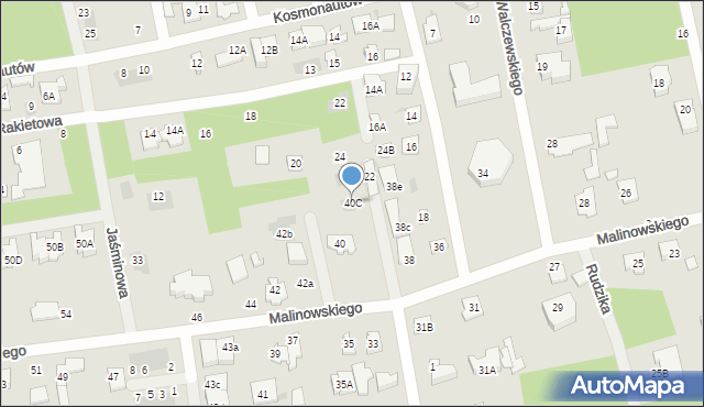 Józefów, Malinowskiego, ks., 40C, mapa Józefów