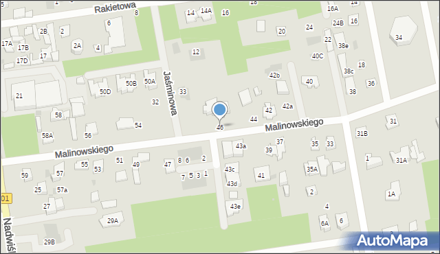 Józefów, Malinowskiego, ks., 46, mapa Józefów