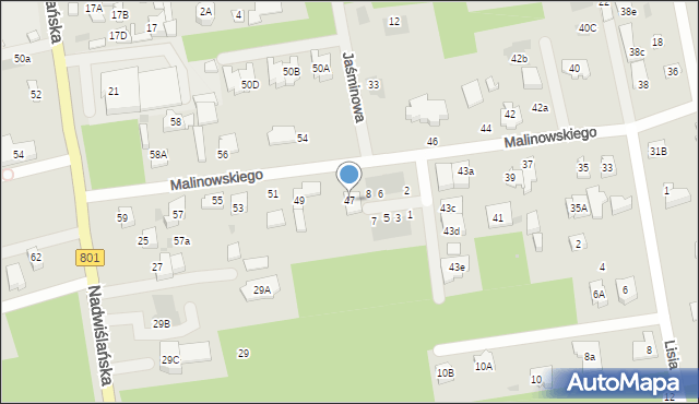 Józefów, Malinowskiego, ks., 47, mapa Józefów