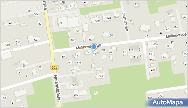 Józefów, Malinowskiego, ks., 53, mapa Józefów