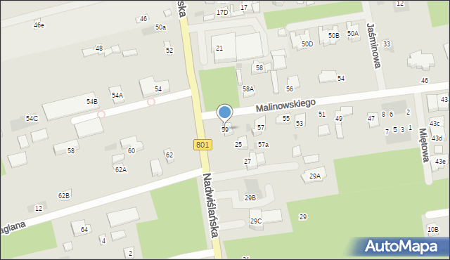 Józefów, Malinowskiego, ks., 59, mapa Józefów