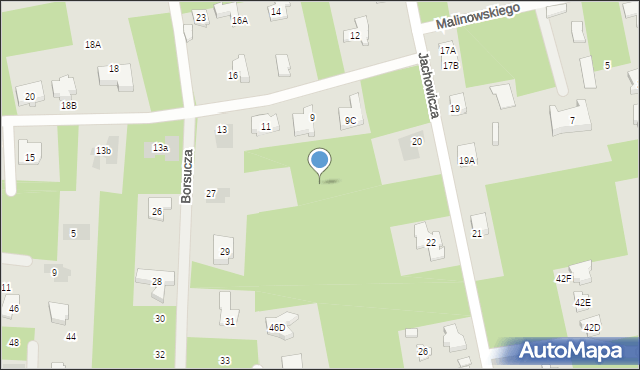 Józefów, Malinowskiego, ks., 9a, mapa Józefów