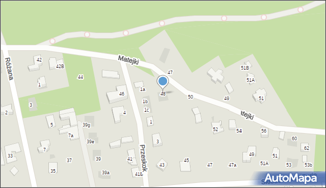 Józefów, Matejki Jana, 48, mapa Józefów