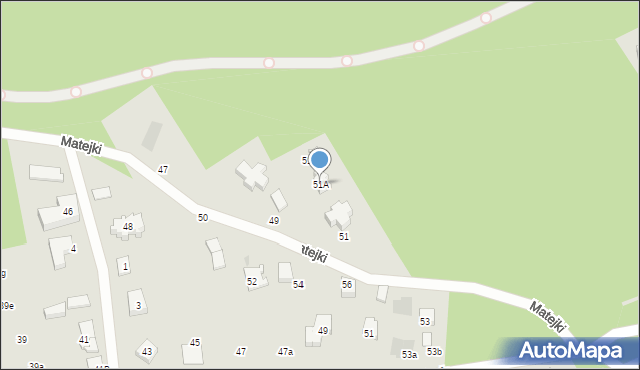 Józefów, Matejki Jana, 51A, mapa Józefów