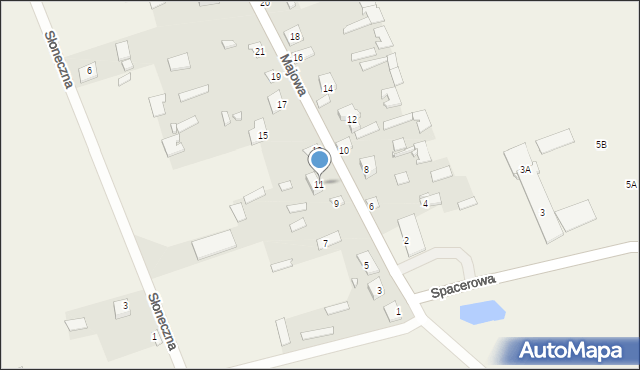 Juchnowiec Dolny, Majowa, 11, mapa Juchnowiec Dolny