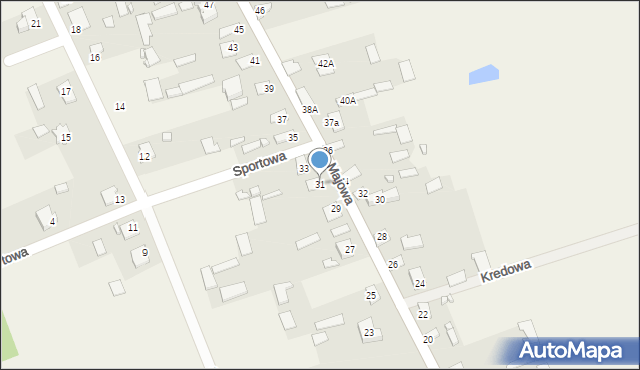 Juchnowiec Dolny, Majowa, 31, mapa Juchnowiec Dolny