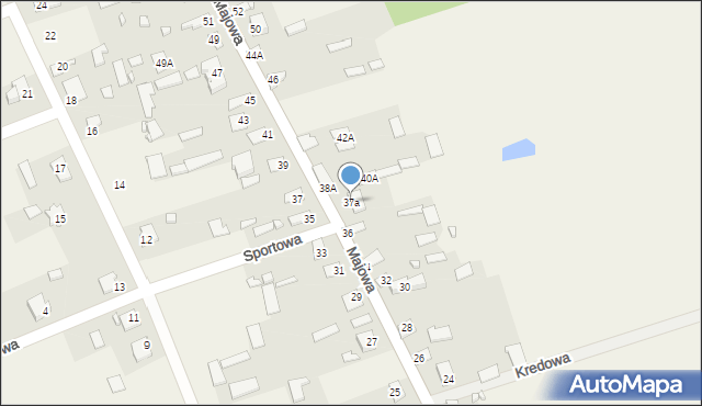 Juchnowiec Dolny, Majowa, 37a, mapa Juchnowiec Dolny
