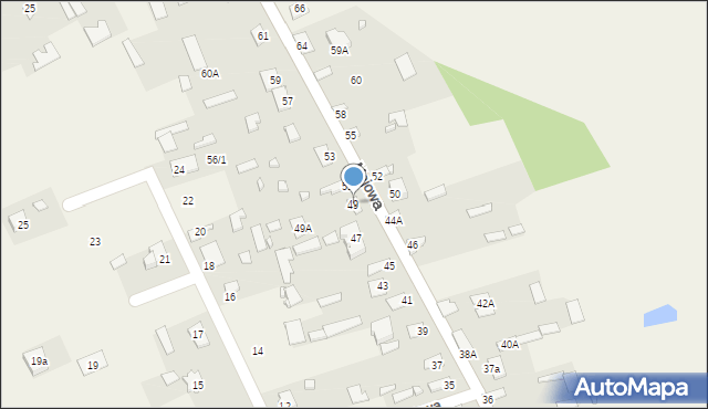 Juchnowiec Dolny, Majowa, 49, mapa Juchnowiec Dolny