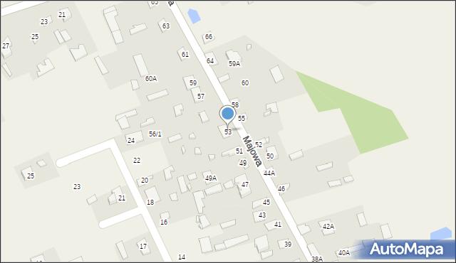 Juchnowiec Dolny, Majowa, 53, mapa Juchnowiec Dolny