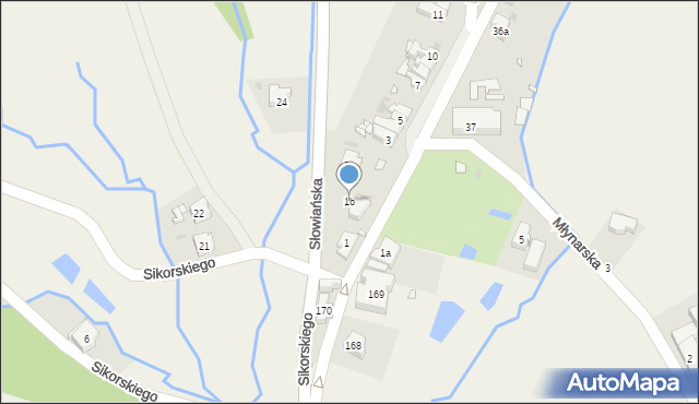 Jugów, Małachowskiego Stanisława, 1b, mapa Jugów