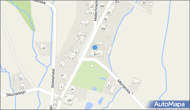 Jugów, Małachowskiego Stanisława, 37, mapa Jugów