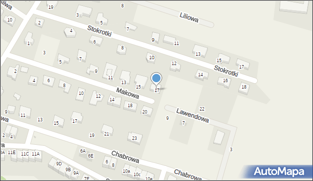 Juszkowo, Makowa, 17, mapa Juszkowo