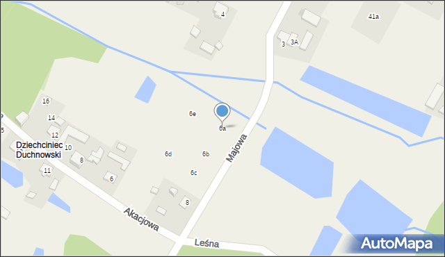 Kąck, Majowa, 6a, mapa Kąck