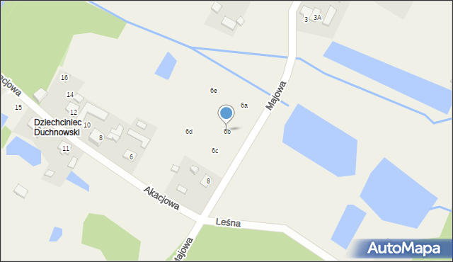 Kąck, Majowa, 6b, mapa Kąck