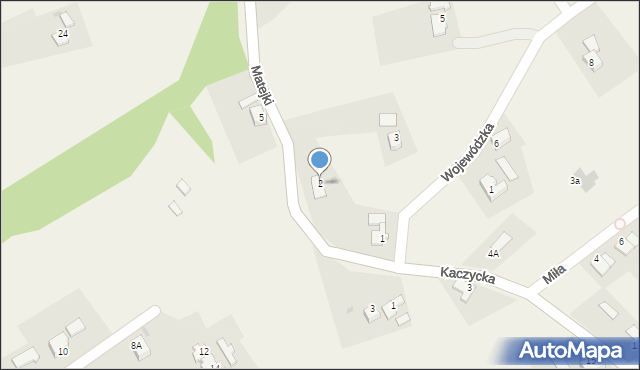 Kaczyce, Matejki Jana, 2, mapa Kaczyce