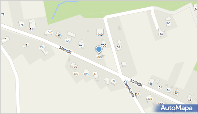 Kaczyce, Matejki Jana, 70A, mapa Kaczyce