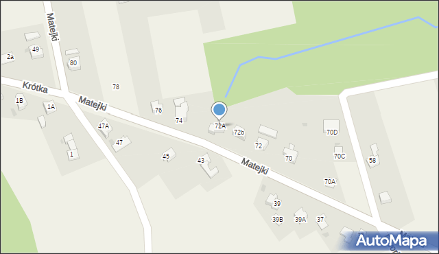 Kaczyce, Matejki Jana, 72A, mapa Kaczyce